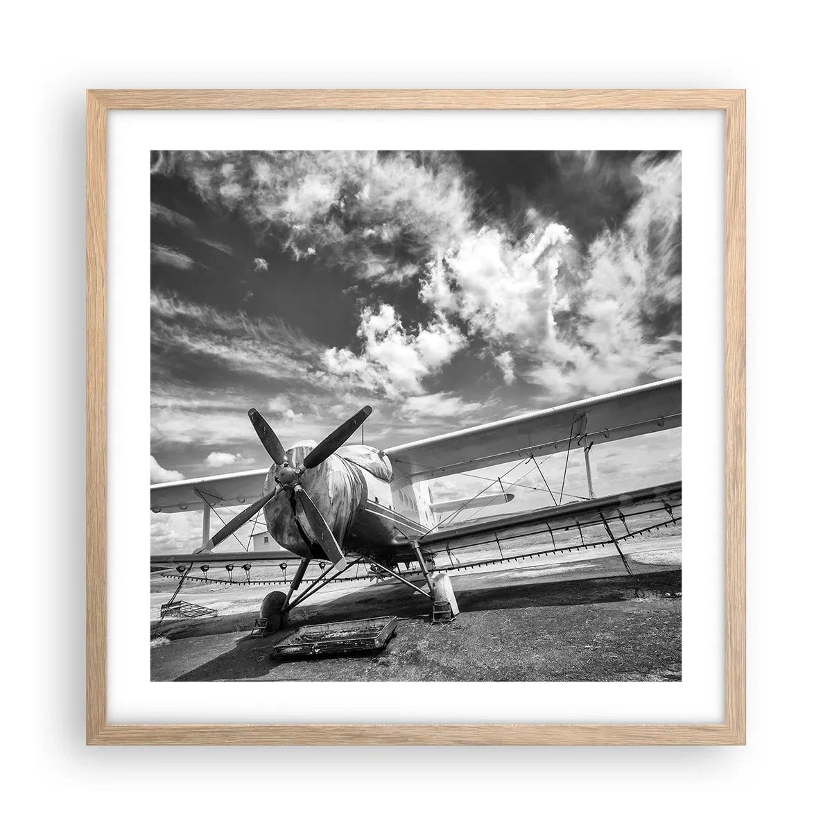 Poster in einem Rahmen aus heller Eiche - Ich kann es kaum erwarten! - 50x50 cm