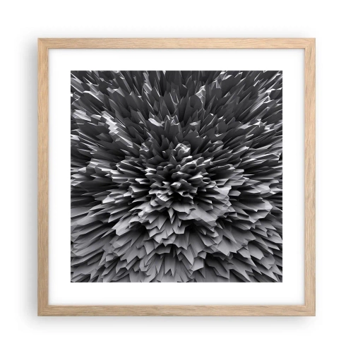 Poster in einem Rahmen aus heller Eiche - Härter kann es nicht werden - 40x40 cm