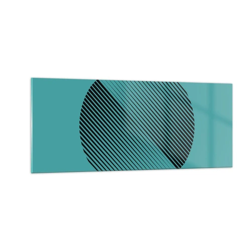 Glasbild - Bild auf glas - Kreis – eine geometrische Variante - 100x40 cm
