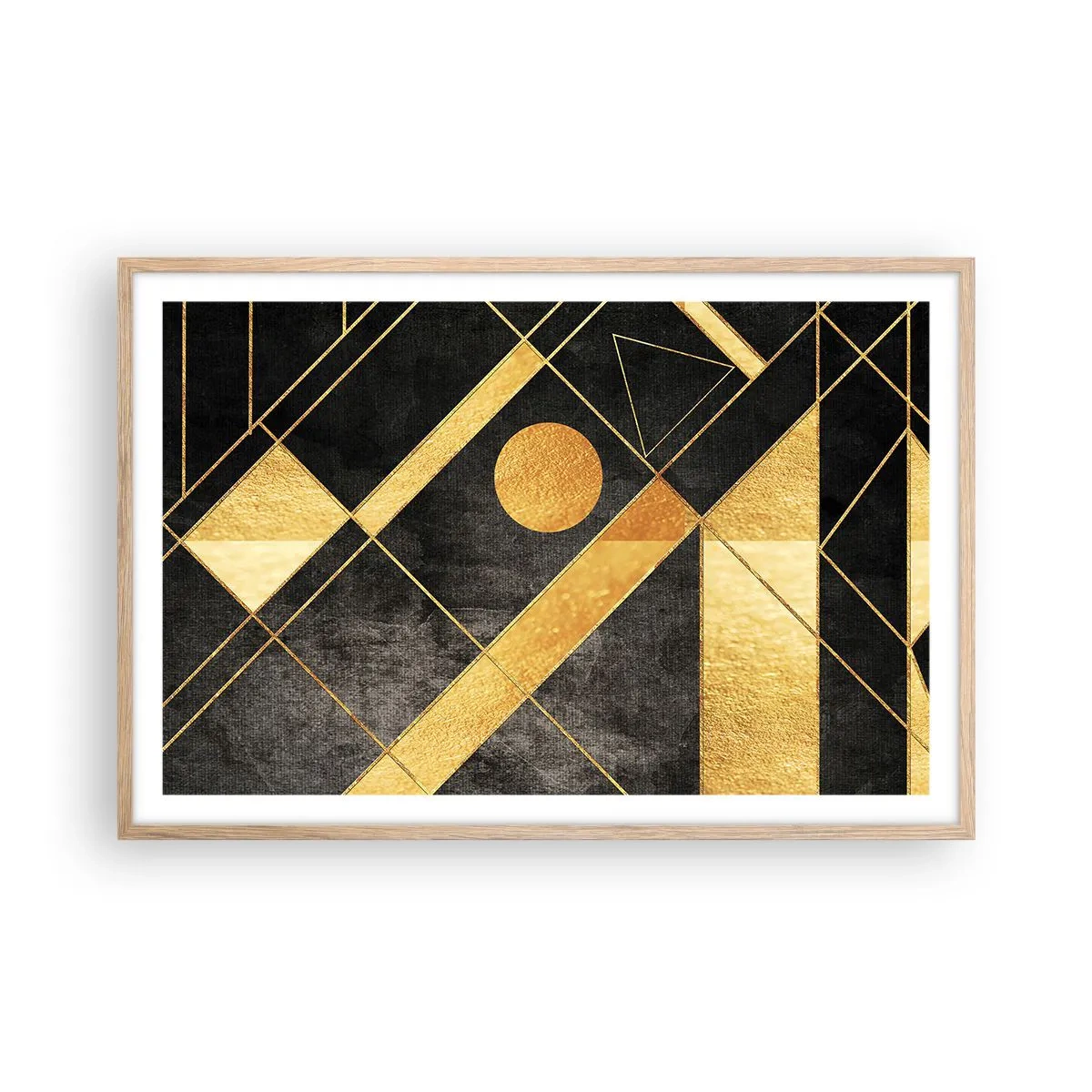 Poster in einem Rahmen aus heller Eiche - Die Sonne der Wüste - 91x61 cm