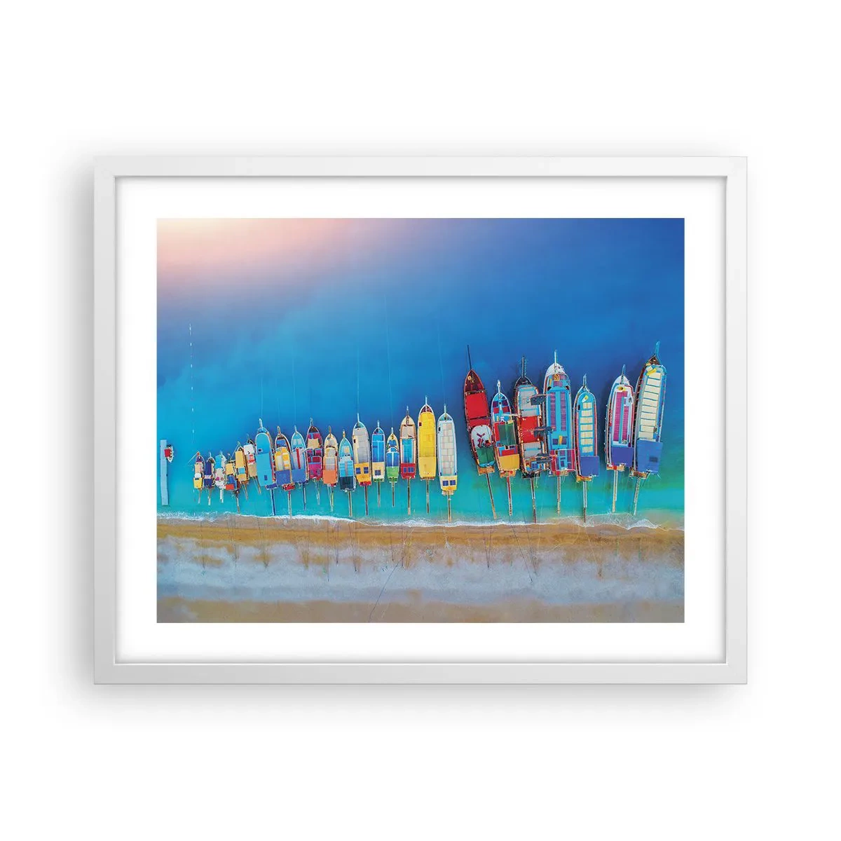 Poster in einem weißen Rahmen - Aus der Vogelperspektive - 50x40 cm