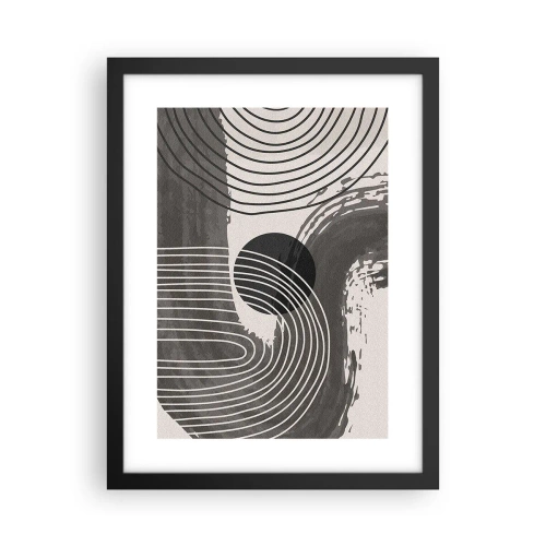 Poster in einem schwarzem Rahmen - Oval gewinnt - 30x40 cm