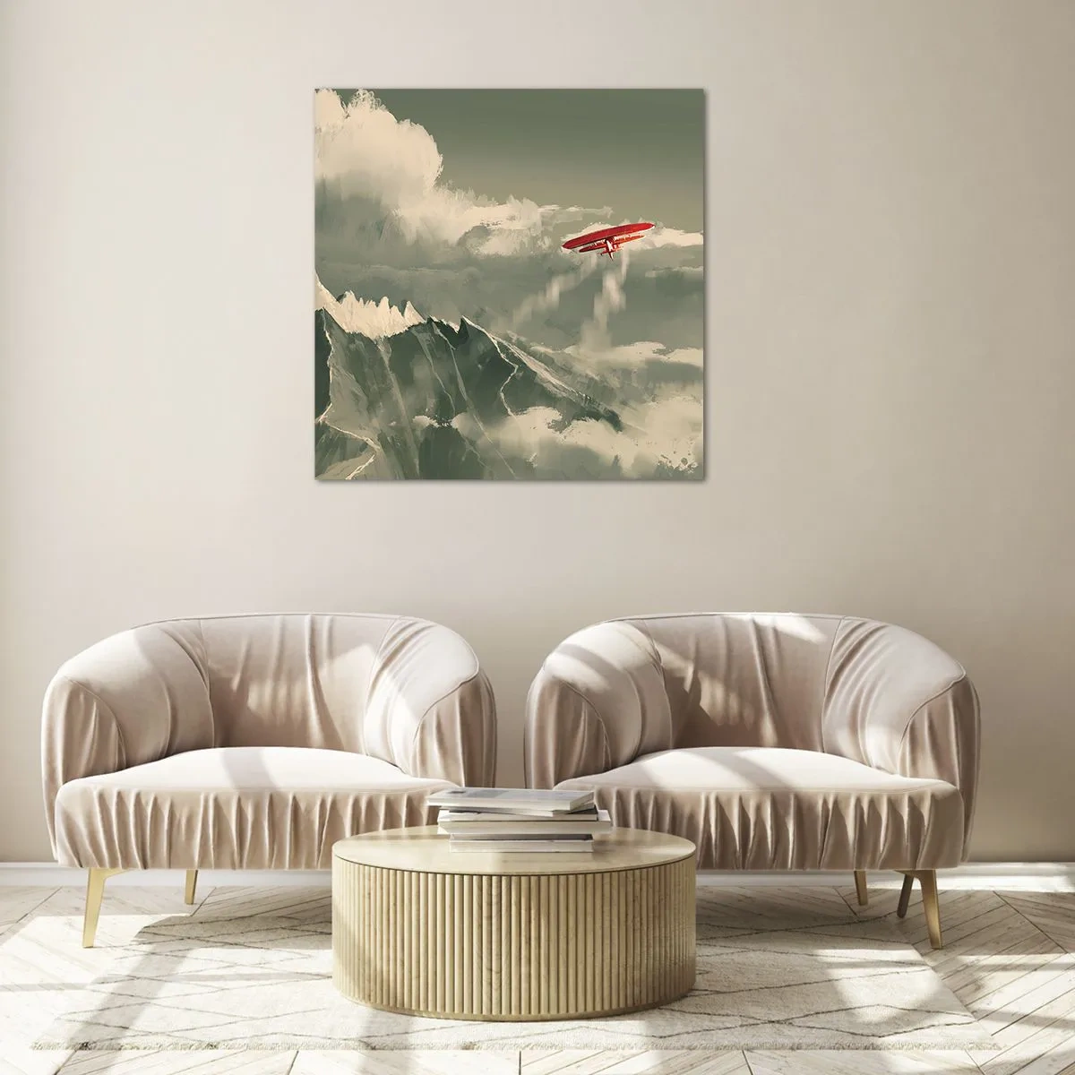 Glasbild - Bild auf glas - Furchtloser Pionier - 60x60 cm