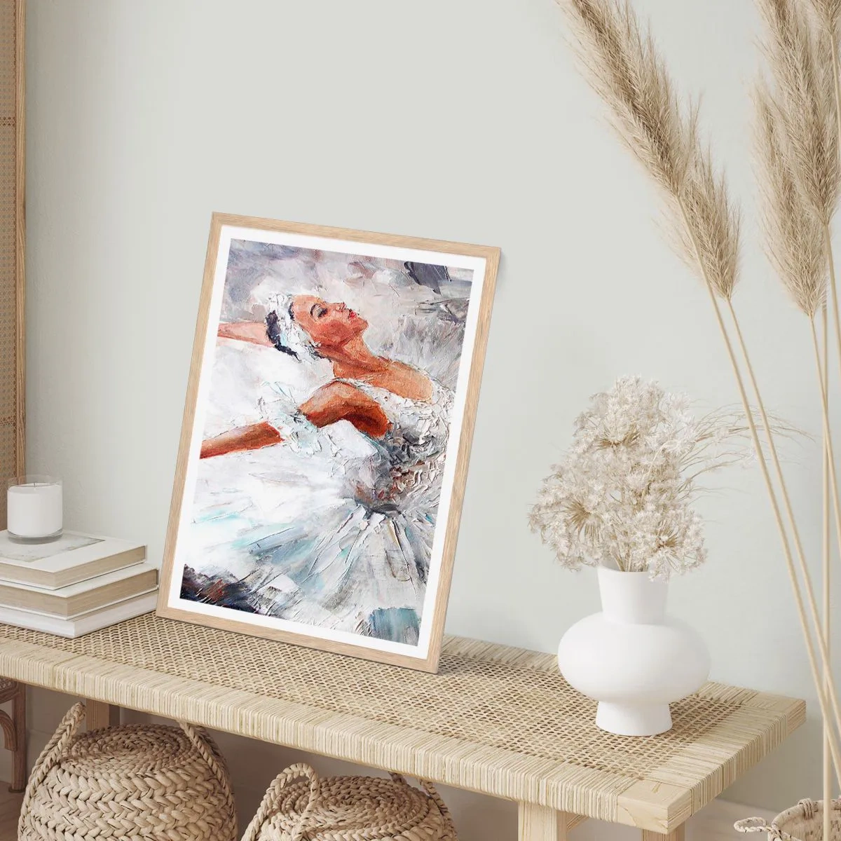 Poster in einem Rahmen aus heller Eiche - Zart und leicht wie Tüll - 40x50 cm