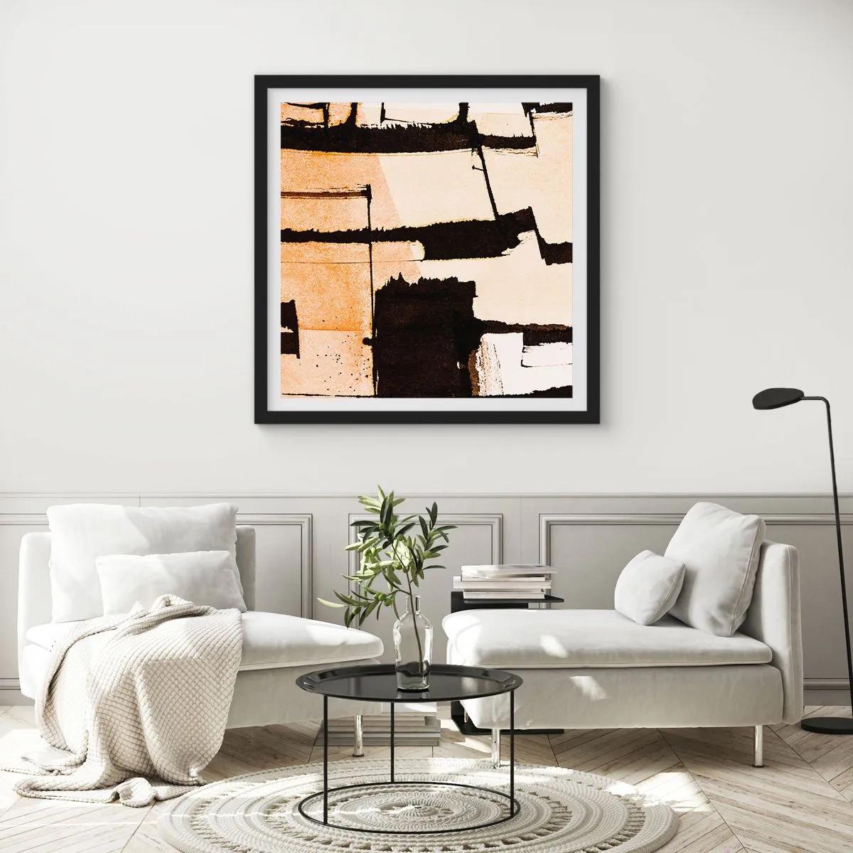 Poster in einem schwarzem Rahmen - Also doch Ordnung - 60x60 cm