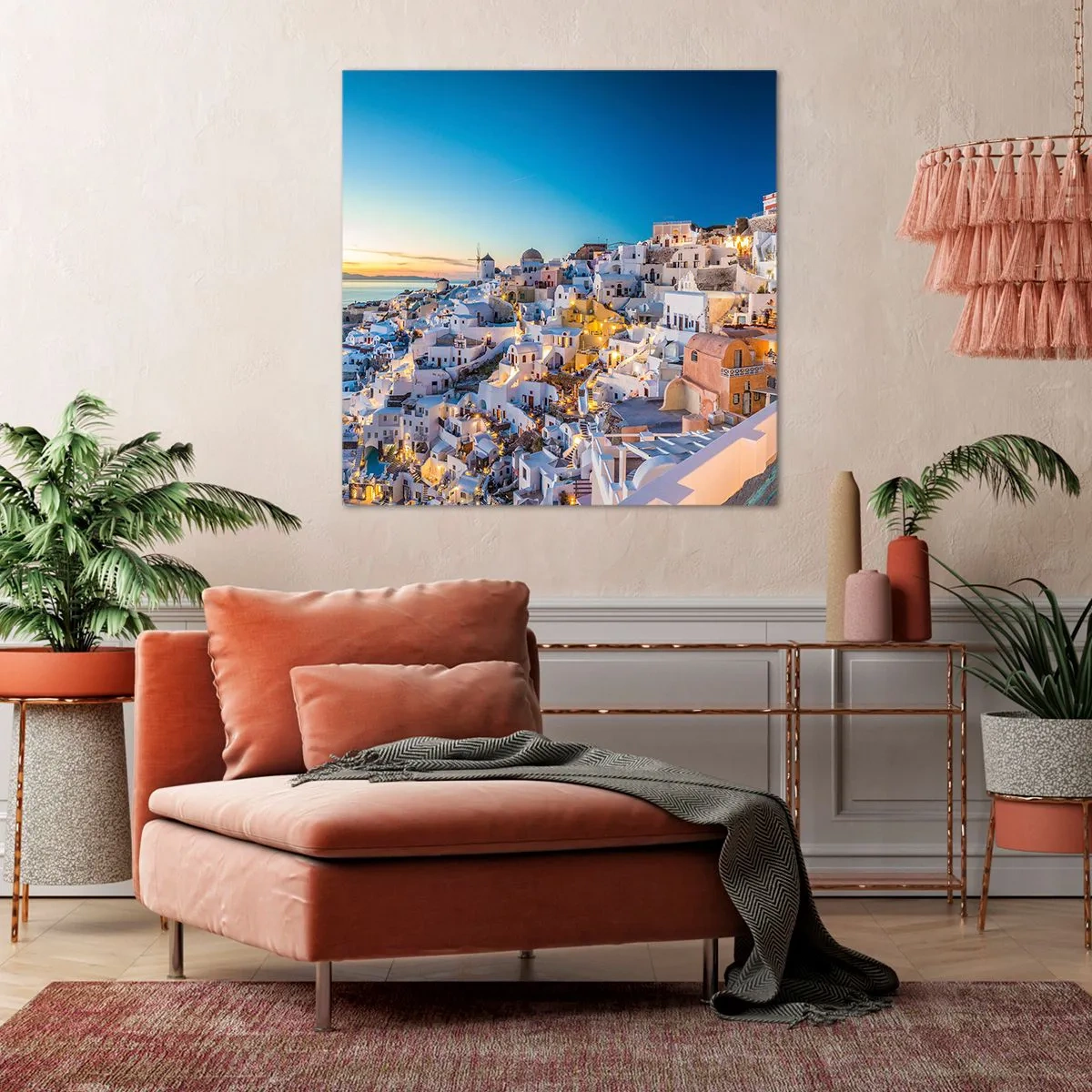 Bild auf Leinwand - Leinwandbild - Die Essenz des Griechischen - 70x70 cm