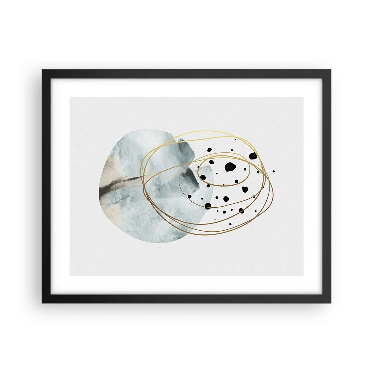 Poster in einem schwarzem Rahmen - Vom Weltraum umarmt - 50x40 cm