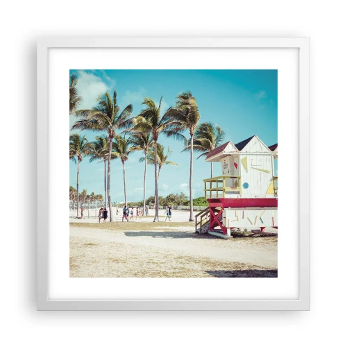 Poster in einem weißen Rahmen - Dir steht ein schöner Tag bevor - 40x40 cm