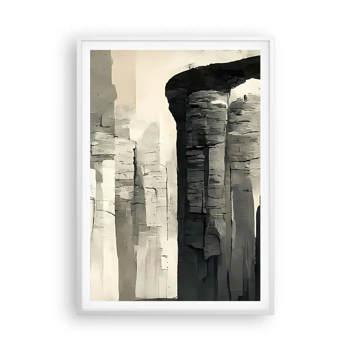 Poster in einem weißen Rahmen - Majestät der Antike - 70x100 cm