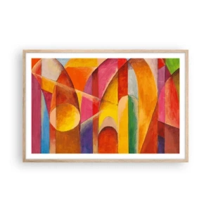 Poster in einem Rahmen aus heller Eiche - Kathedrale der Sonne - 91x61 cm