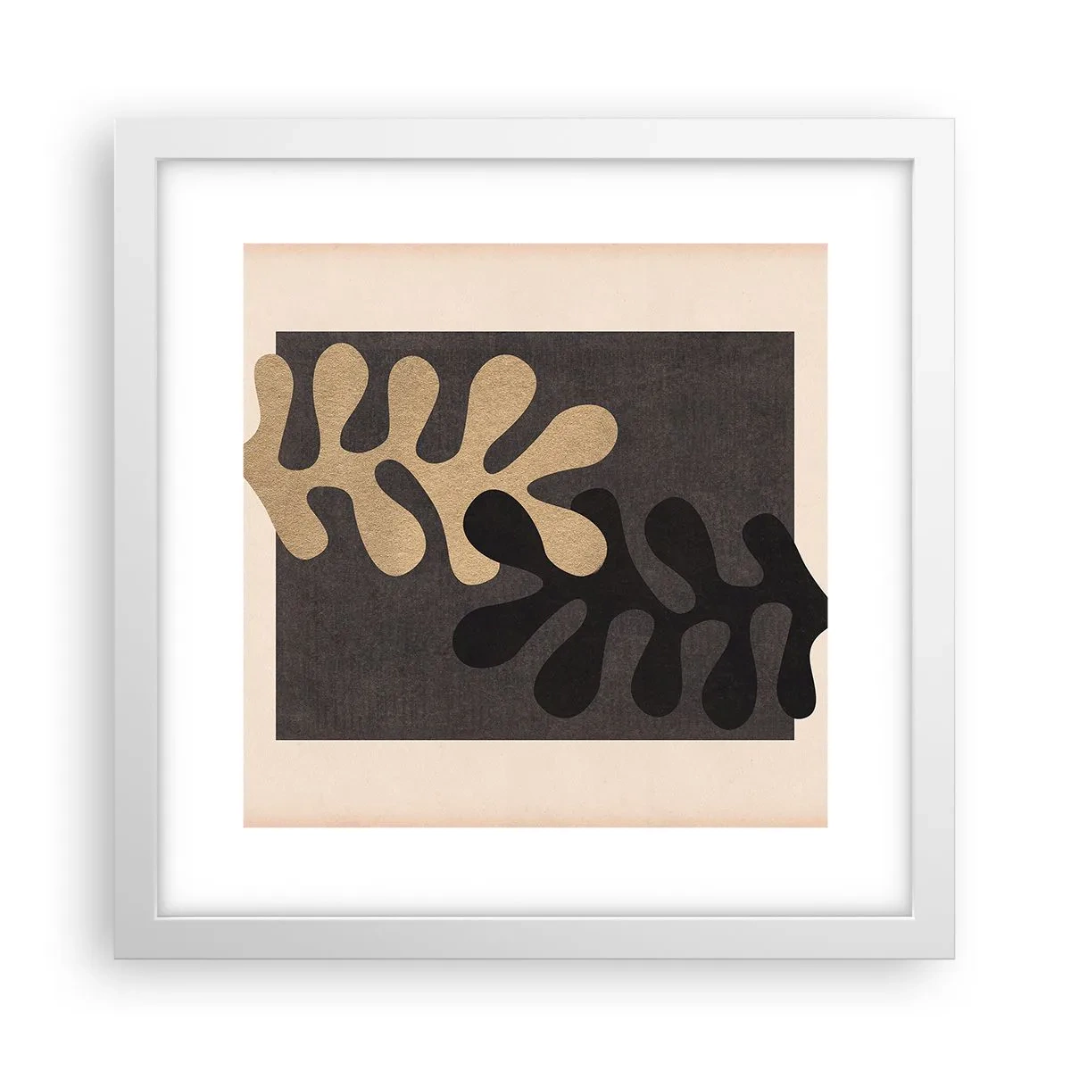 Poster in einem weißen Rahmen - Abwesenheit und Ergänzung - 30x30 cm