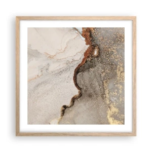 Poster in einem Rahmen aus heller Eiche - An der Grenze der Farben - 50x50 cm