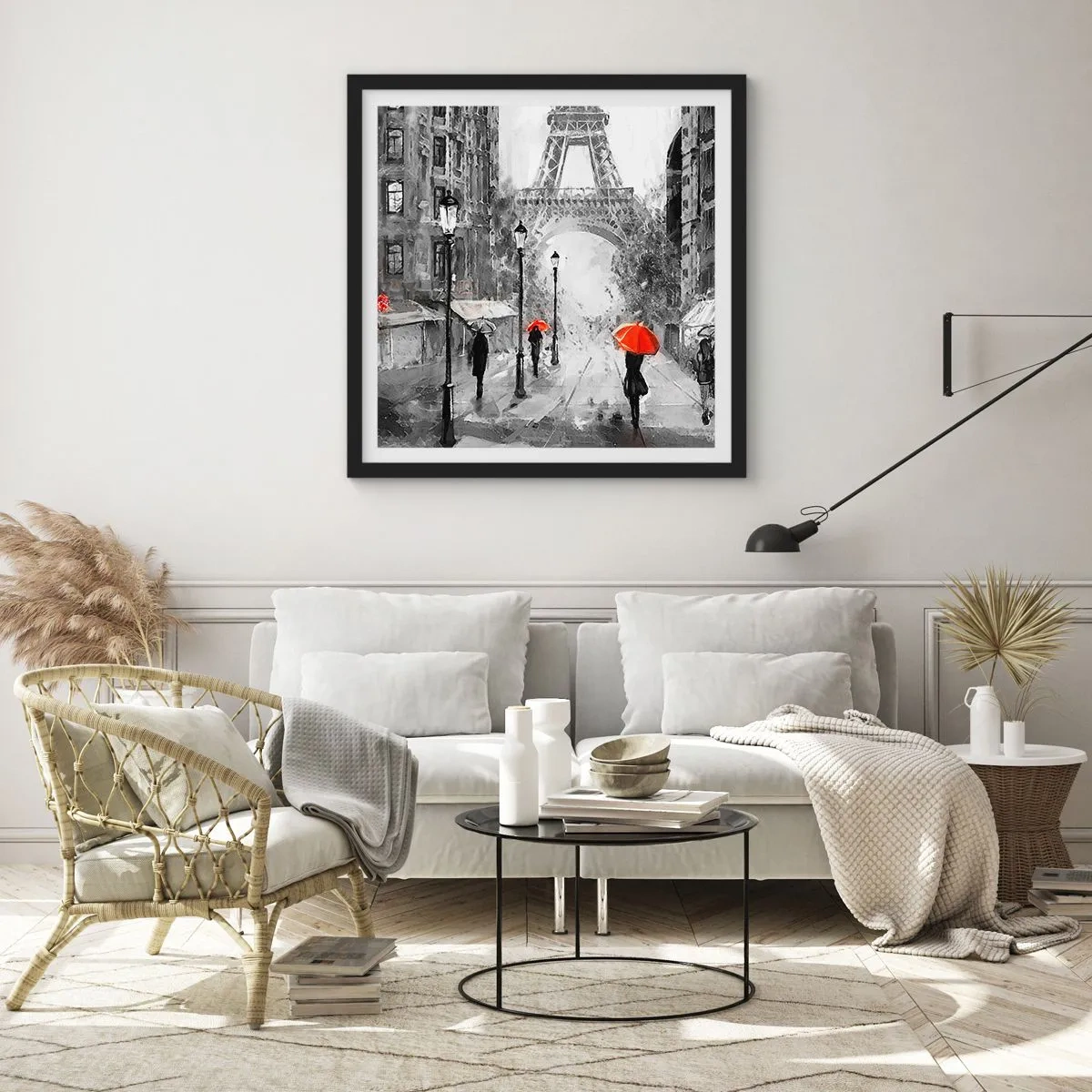 Poster in einem schwarzem Rahmen - Alle Wege führen zu ihr - 30x30 cm