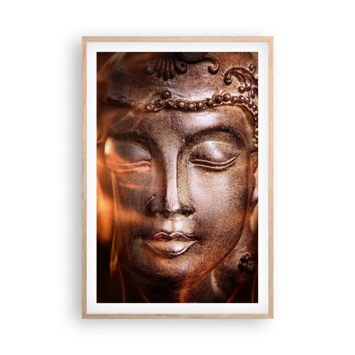 Poster in einem Rahmen aus heller Eiche - Es existiert nur hier und jetzt - 61x91 cm