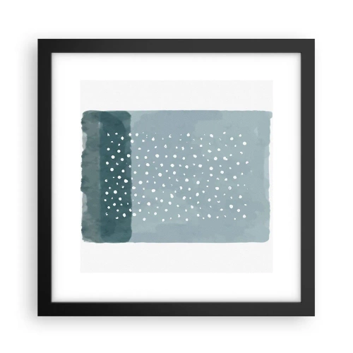 Poster in einem schwarzem Rahmen - Auf Blau gewachsen - 30x30 cm