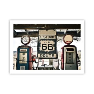 Poster - Amerikanische Retro-Reise - 70x50 cm