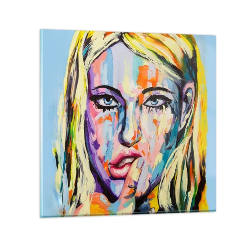 Glasbild - Bild auf glas - Schau ihr direkt in die Augen - 30x30 cm