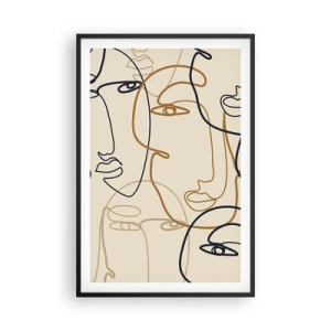 Poster in einem schwarzem Rahmen - Das Porträt wird multipliziert - 61x91 cm