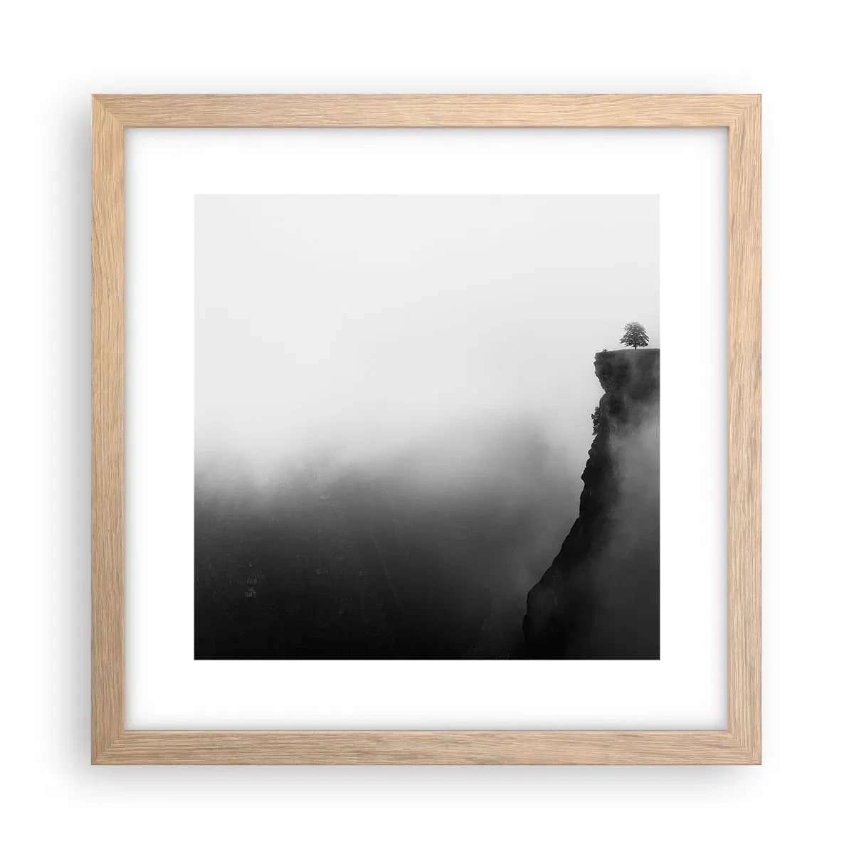 Poster in einem Rahmen aus heller Eiche - Am Rande der Welt - 30x30 cm