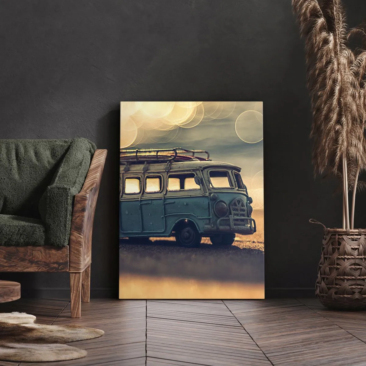 Bild auf Leinwand - Leinwandbild - Das Ende der Idole: Geld und Arbeit - 45x80 cm