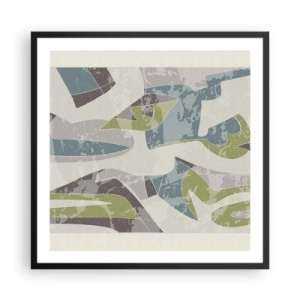 Poster in einem schwarzem Rahmen - Komposition hinter dem Glas - 60x60 cm