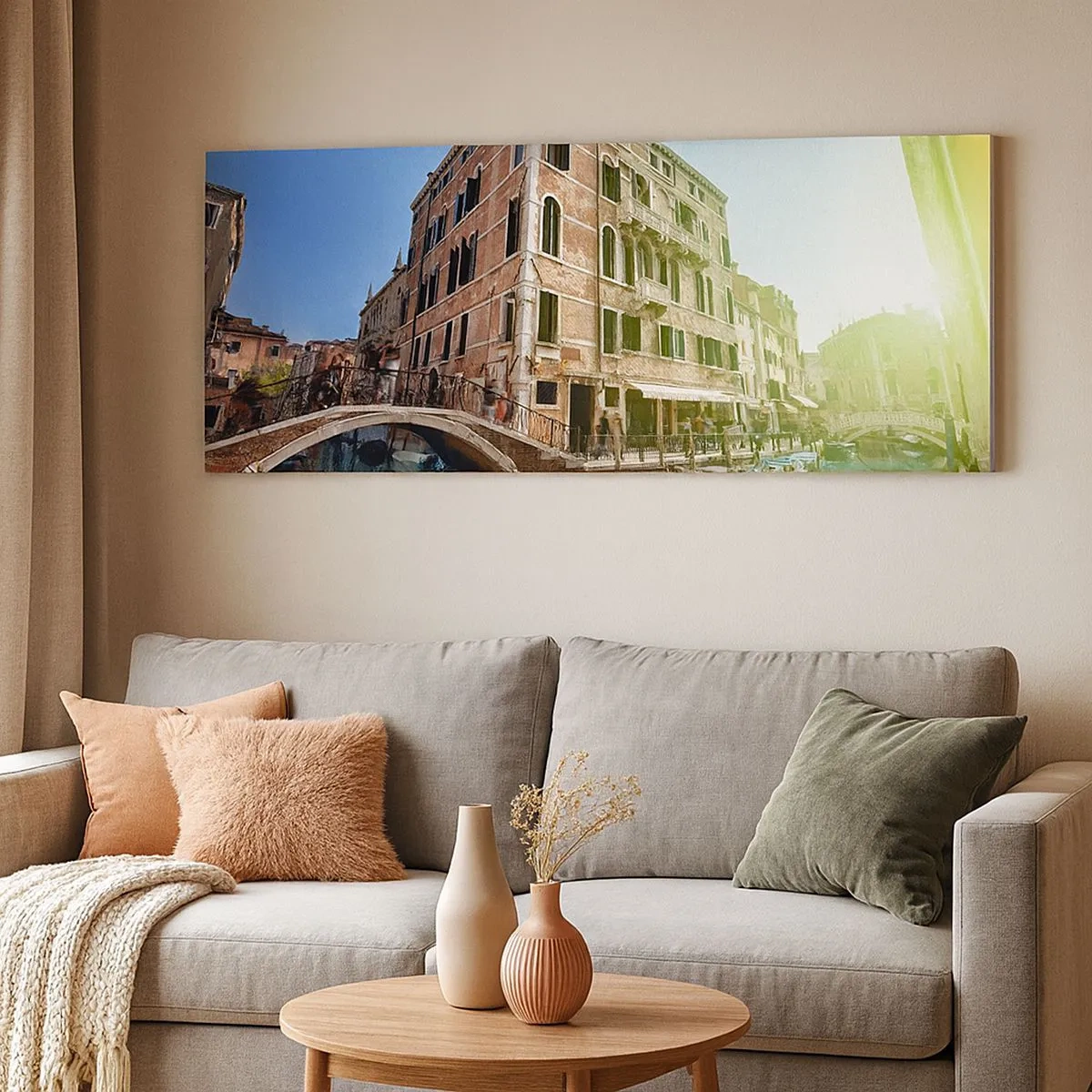 Bild auf Leinwand - Leinwandbild - Venedig - Amore Mio - 100x40 cm