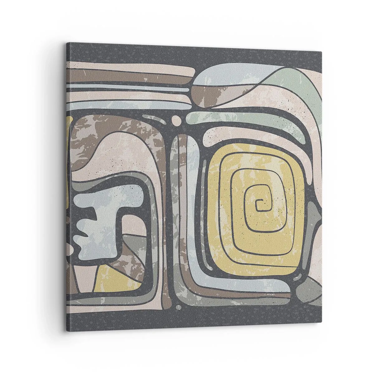 Bild auf Leinwand - Leinwandbild - Abstraktion im präkolumbianischen Geist - 60x60 cm