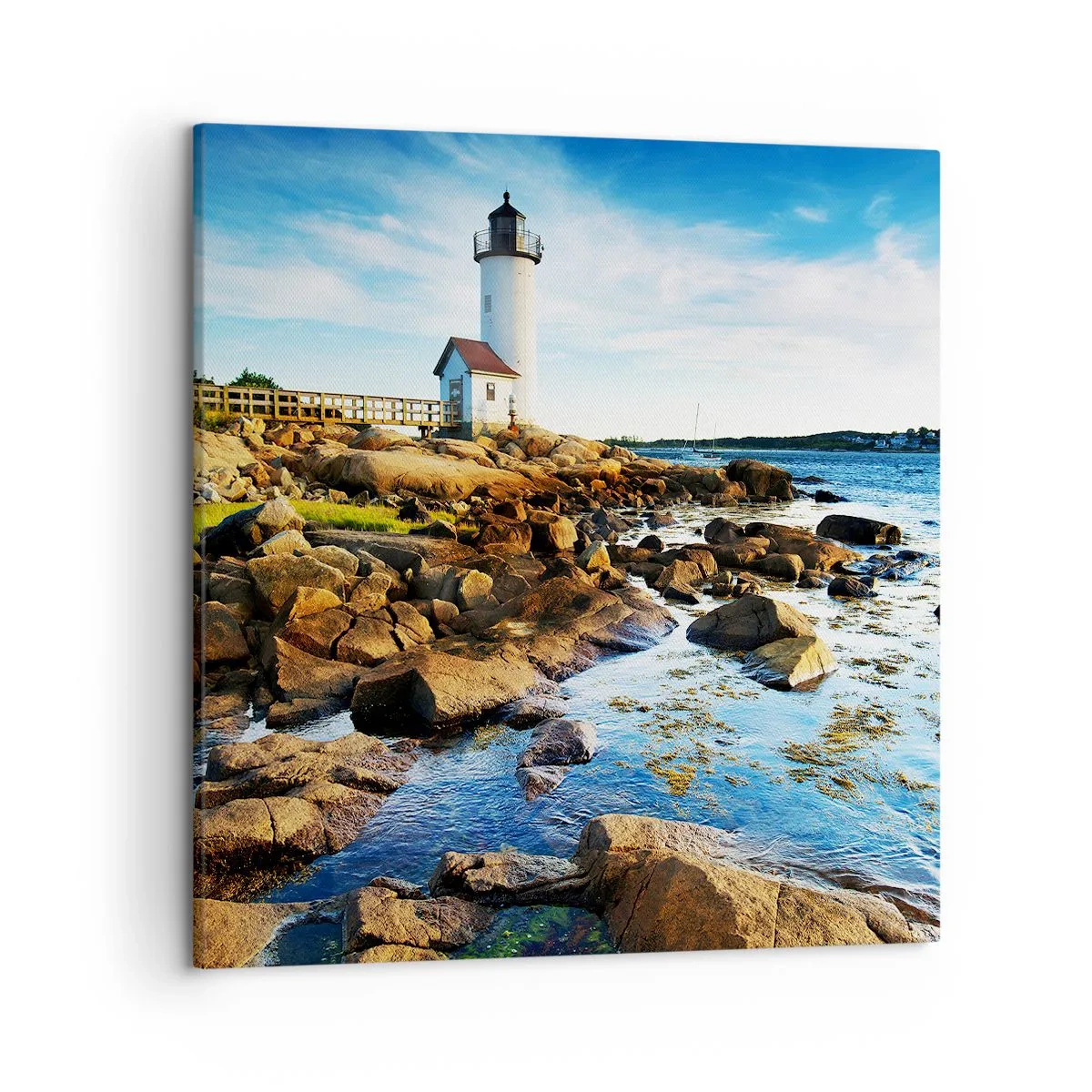 Bild auf Leinwand - Leinwandbild - Komm glücklich zurück, ich warte - 50x50 cm