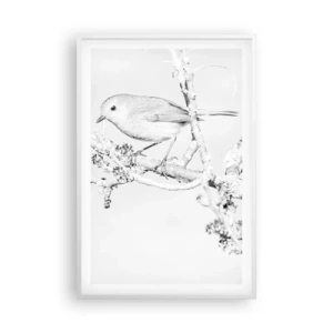 Poster in einem weißen Rahmen - Wintermorgen - 61x91 cm