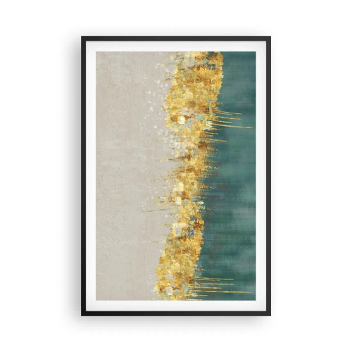 Poster in einem schwarzem Rahmen - Goldener Rand - 61x91 cm