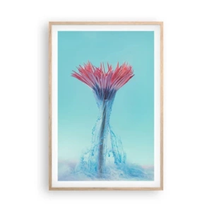 Poster in einem Rahmen aus heller Eiche - In einer belebenden Umarmung - 61x91 cm