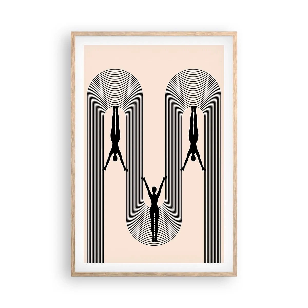 Poster in einem Rahmen aus heller Eiche - Verkehrt herum - 61x91 cm