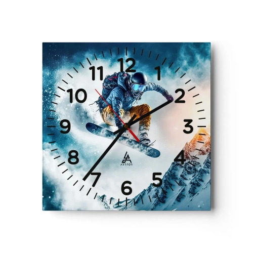 Wanduhr - Glasuhr - Extreme Emotionen - 40x40 cm