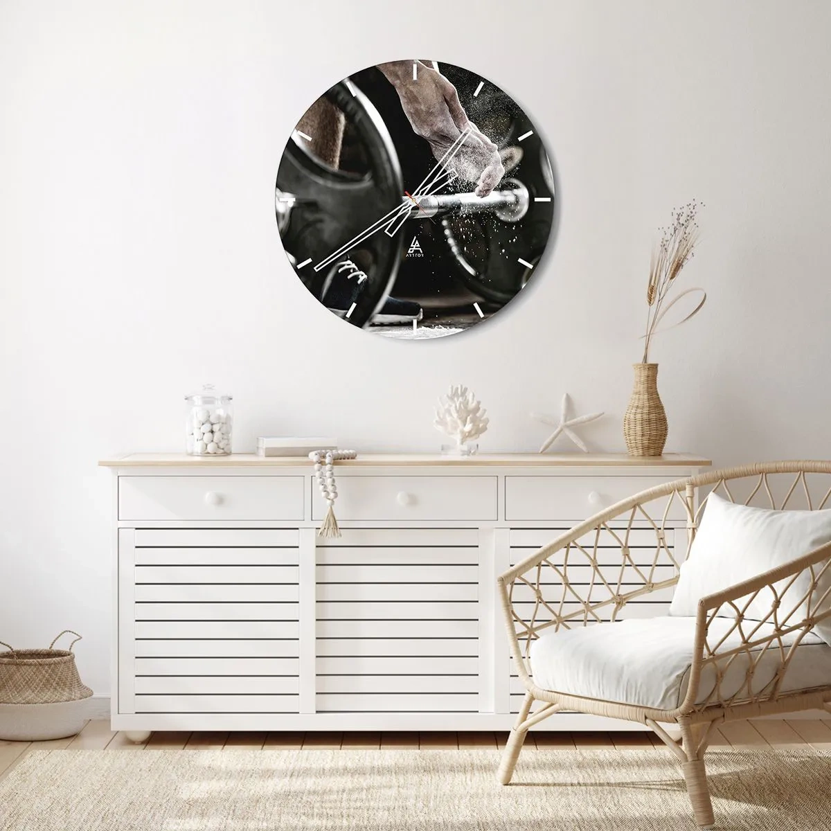 Wanduhr - Glasuhr - Herausforderung angenommen! - 40x40 cm