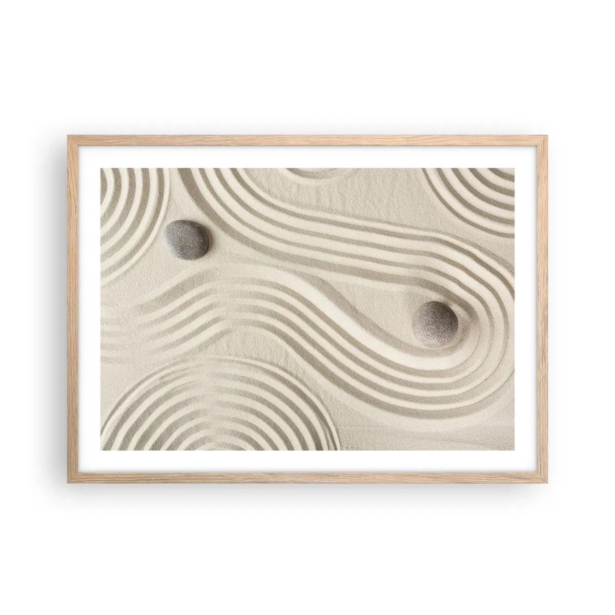 Poster in einem Rahmen aus heller Eiche - Ein Hauch von Wärme - 70x50 cm