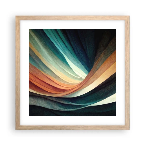 Poster in einem Rahmen aus heller Eiche - Aus Farben gewebt - 40x40 cm