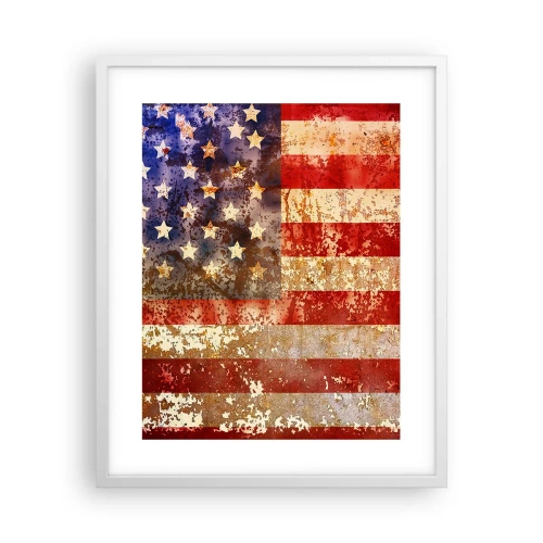 Poster in einem weißen Rahmen - Ruhm verblasst nicht - 40x50 cm