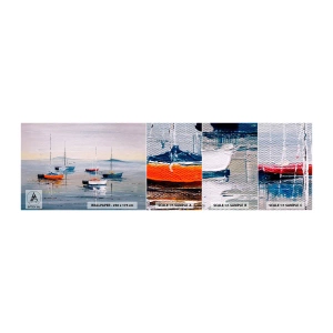 Fototapetenmuster Standard Eco - Wohlverdiente Ruhe - Nautisch, Segelboote, Strand - 100x30 cm
