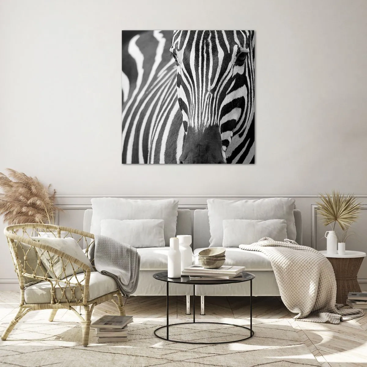 Glasbild - Bild auf glas - Die Welt ist schwarz und weiß - 70x70 cm