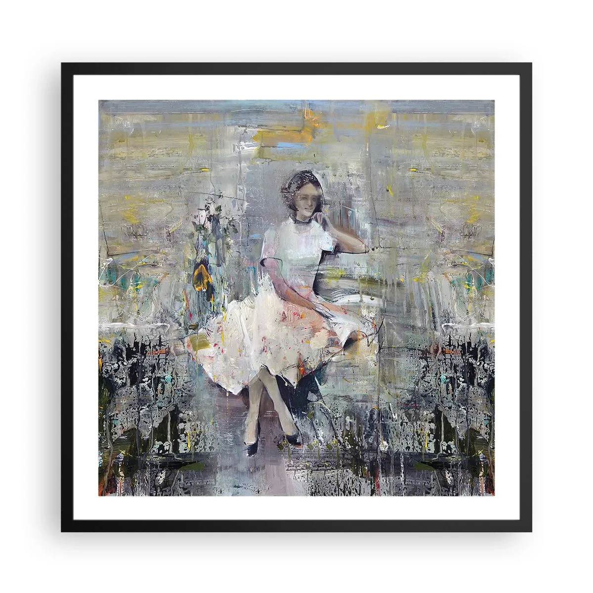 Poster in einem schwarzem Rahmen - Klassisch und modern - 60x60 cm
