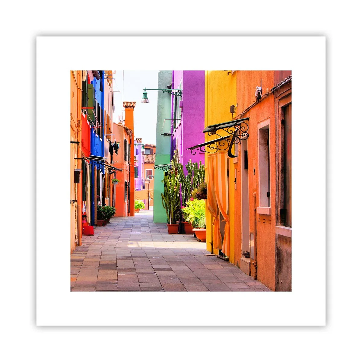 Poster - Regenbogengasse - 30x30 cm