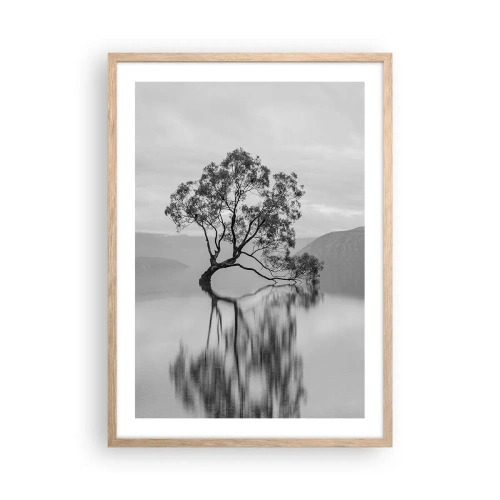 Poster in einem Rahmen aus heller Eiche - Es gibt so ein Land - 50x70 cm