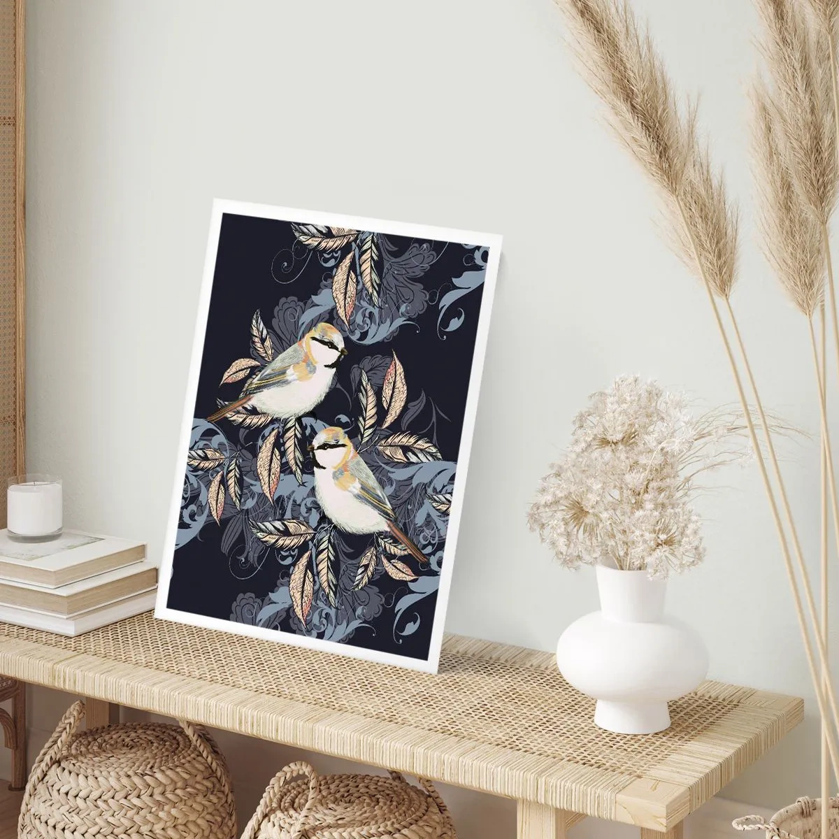 Poster - Gelb-blauer Triller - 30x40 cm