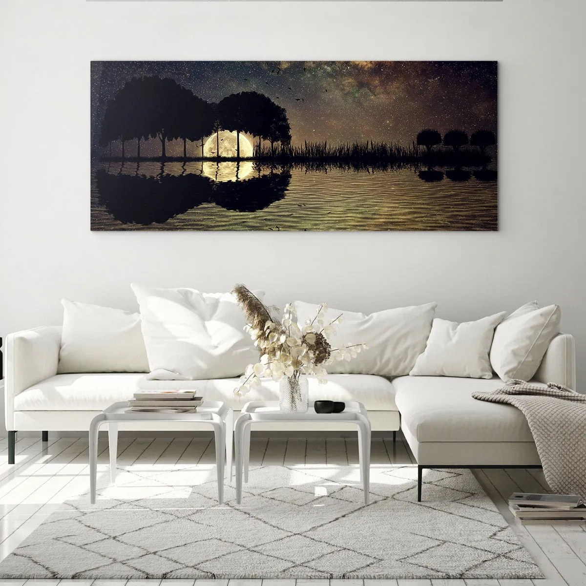 Glasbild - Bild auf glas - Nacht am Ende der Welt - 90x30 cm