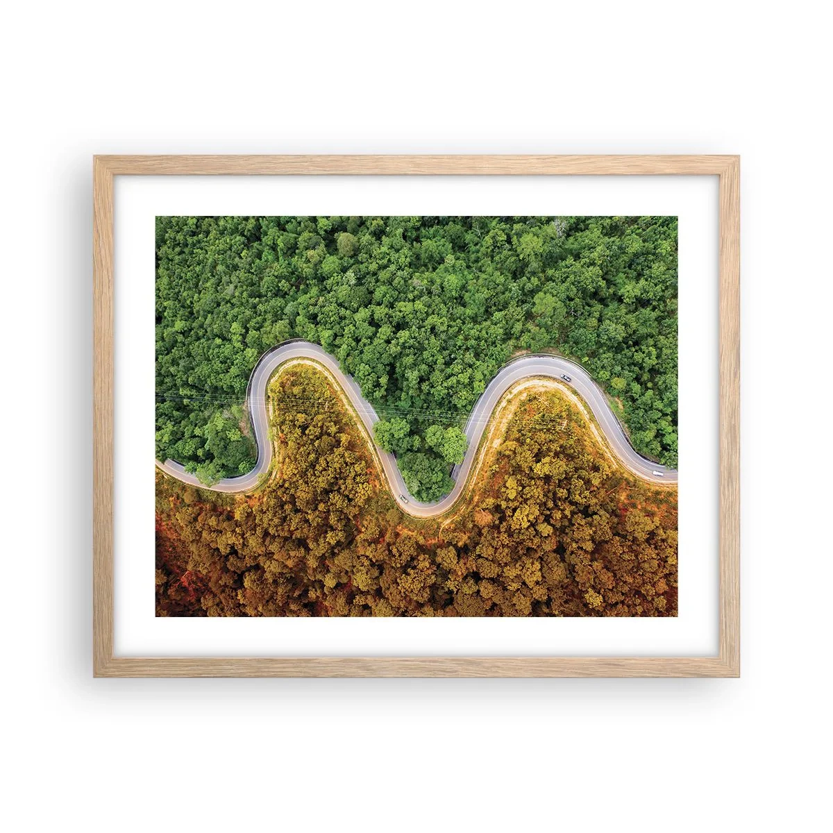 Poster in einem Rahmen aus heller Eiche - Grenzen und Durchbrüche - 50x40 cm