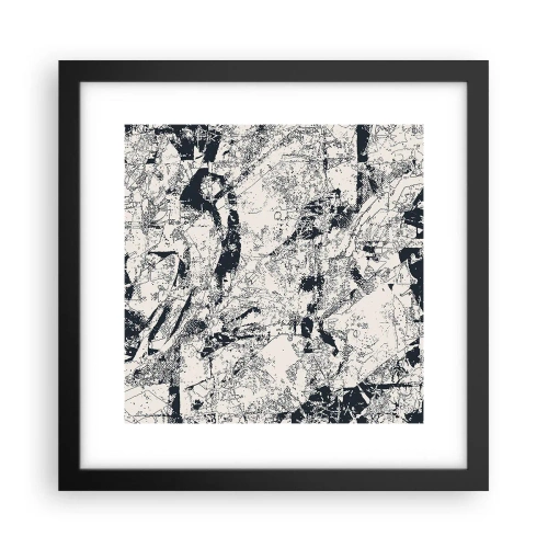 Poster in einem schwarzem Rahmen - Durchdringung der Gegensätze - 30x30 cm