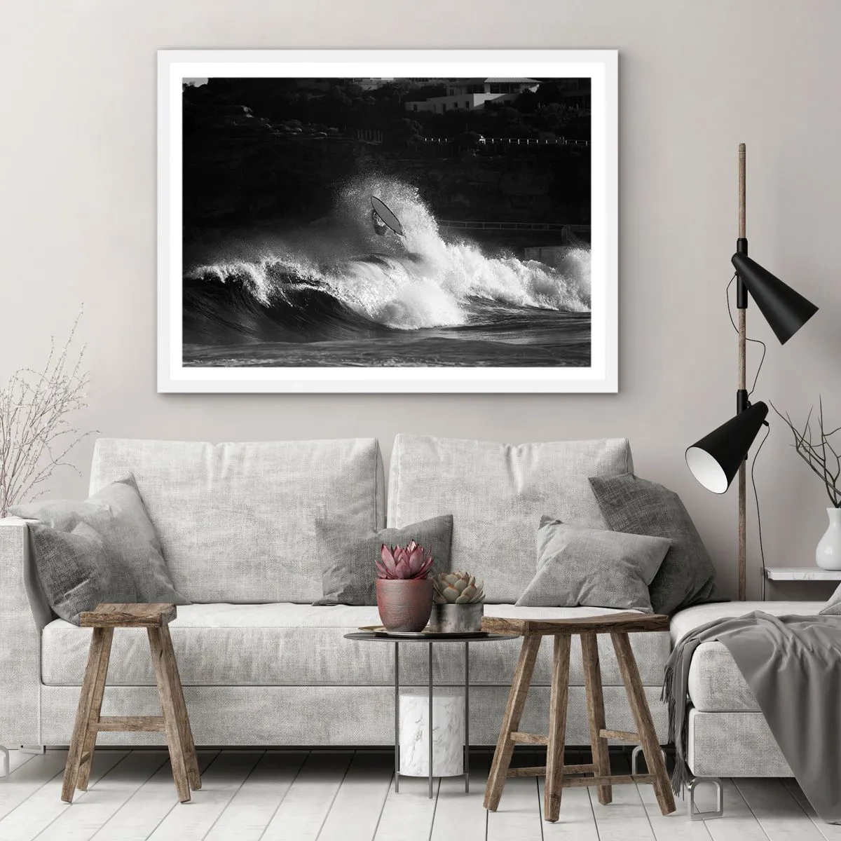 Poster in einem weißen Rahmen - Herausforderung angenommen! - 91x61 cm