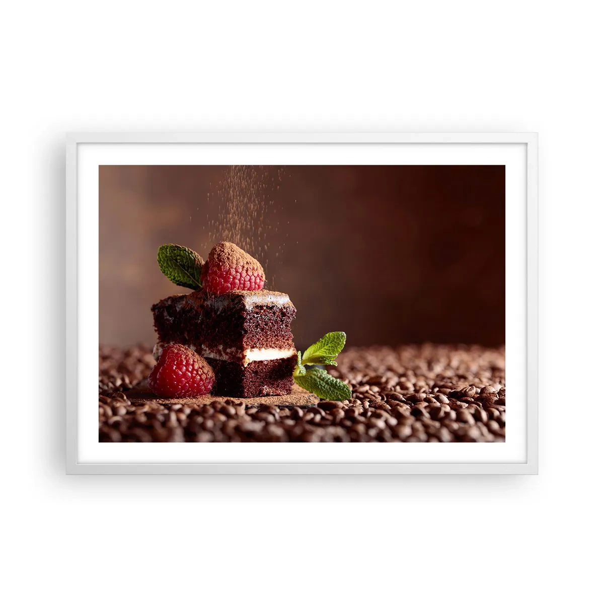 Poster in einem weißen Rahmen - Das Leben ist süß - 70x50 cm