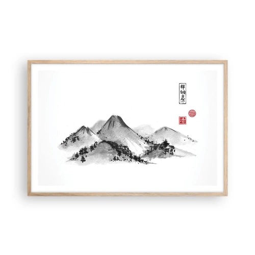 Poster in einem Rahmen aus heller Eiche - Unendliche Fernen - 91x61 cm