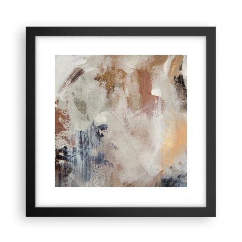 Poster in einem schwarzem Rahmen - Neblige Abstraktion - 30x30 cm